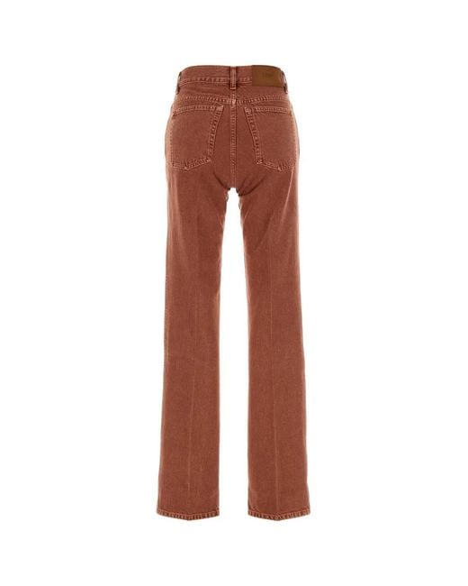Chloé Brown Brick Denim Jeans