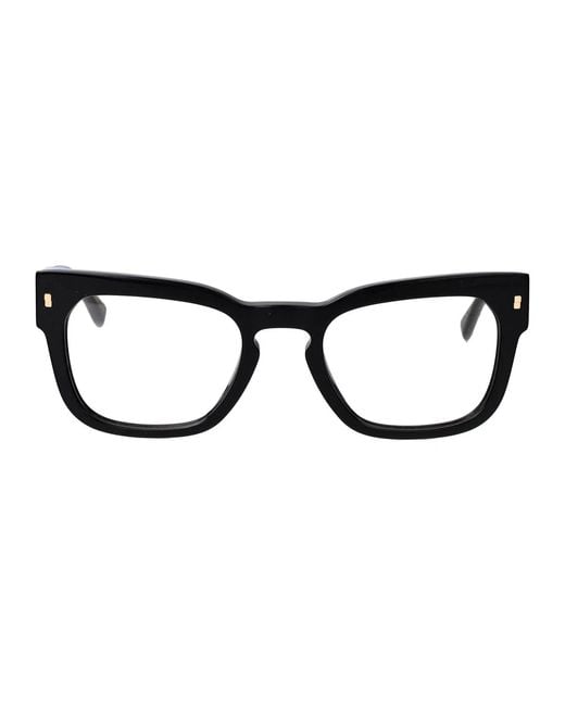 DSquared² Black Acetate Glasses for men
