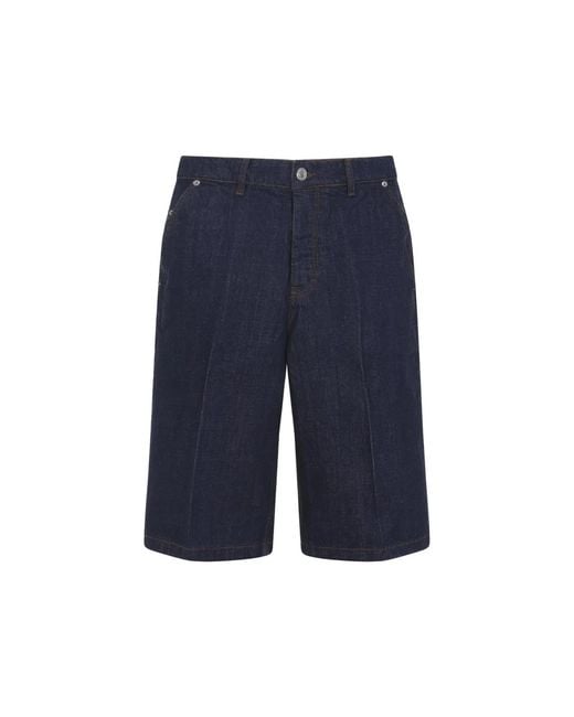 AMI Blue Loose Bermuda Shorts for men