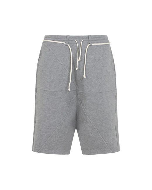 Mordecai Gray Melange Cotton Fleece Jogger Short for men