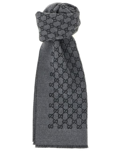Gucci Gray 'Sogi' Scarf for men