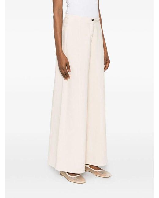 Forte_forte White Cotton Wide-Leg Trousers