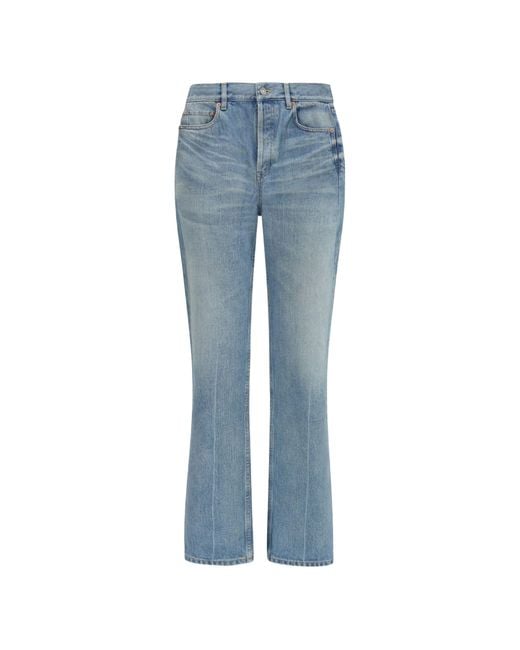 Saint Laurent Blue Straight Leg Denim Jeans
