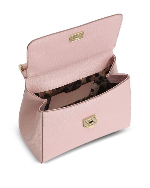 Dolce & Gabbana Pink Sicily Medium Leather Handbag
