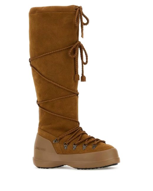 Moon Boot Brown Suede Luna Boots