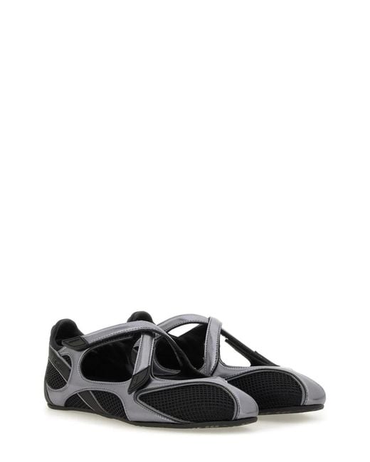 The Attico Black Ballerina Flat Floor 1
