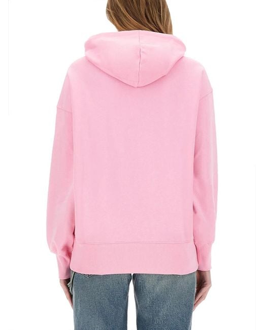 MSGM Pink Sweatshirt With Logo