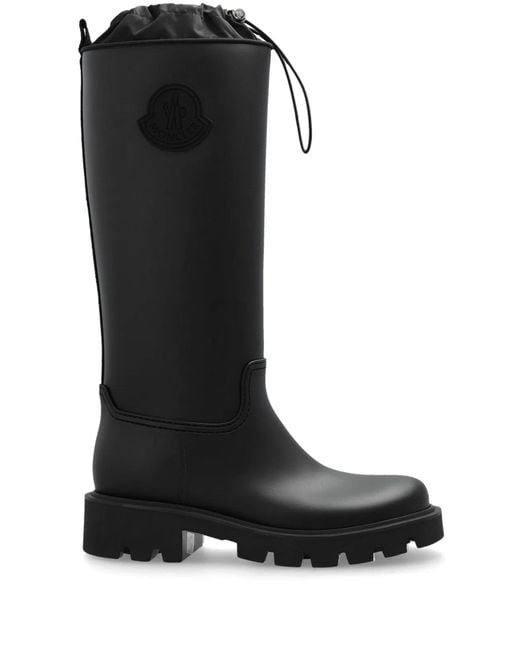 Moncler Black Kickstream High Rain Boots
