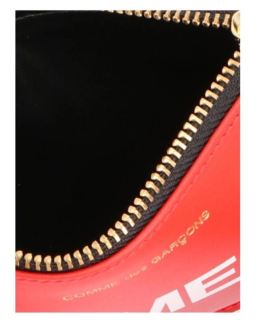 Comme des Garçons Red 'Huge Logo' Purse