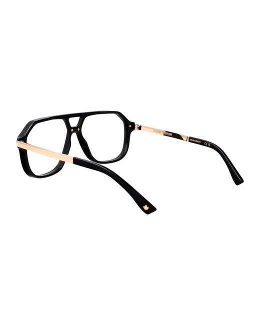 DSquared² Black Metal Glasses for men