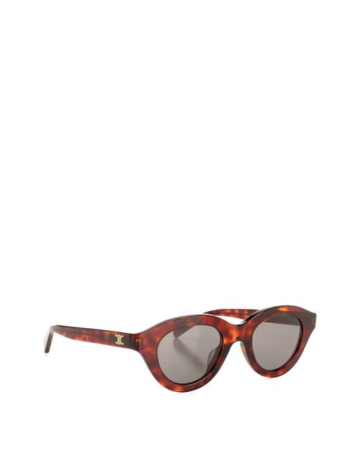Céline Pink Triomphe Round-Frame Sunglasses