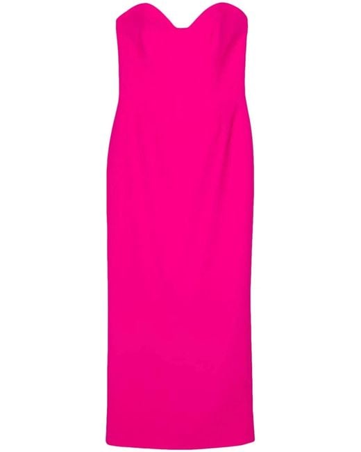The New Arrivals Ilkyaz Ozel Pink Paloma Pencil Midi Dress