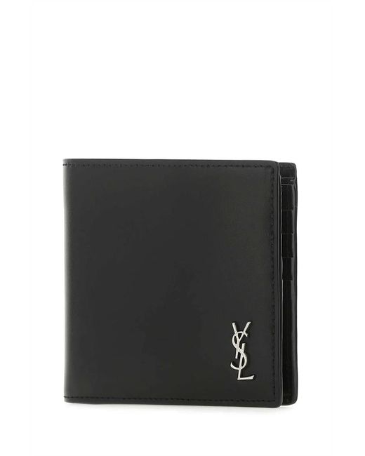 Saint Laurent Black Leather Wallet for men