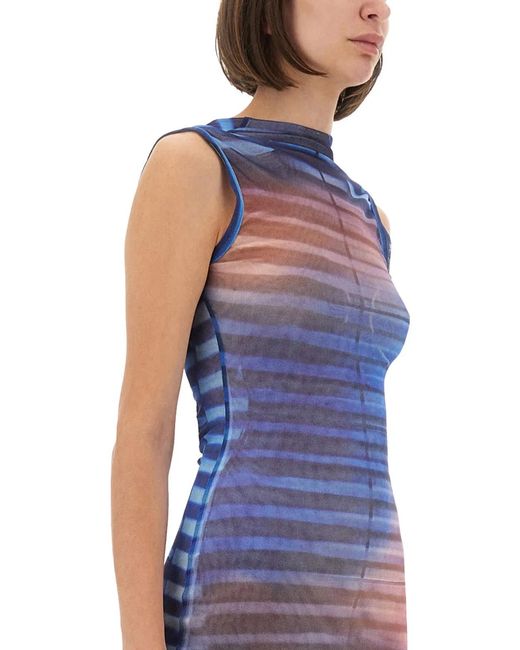 Jean Paul Gaultier Blue Long Dress "Air"