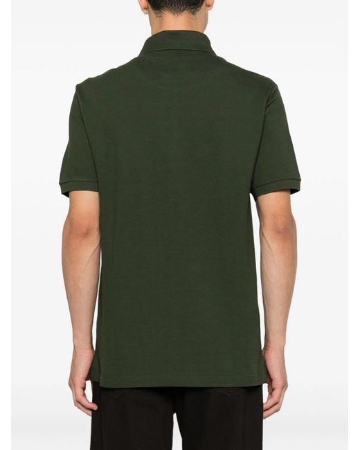Etro Green Logo Cotton Polo Shirt for men