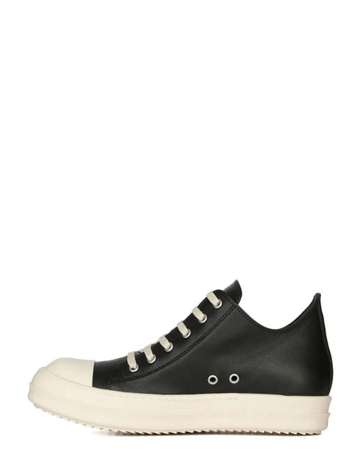 Rick Owens Black Low Sneakers for men