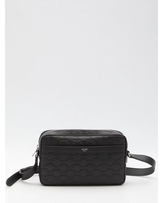 Céline Black Messenger Bag Made Of Calf Leather for men