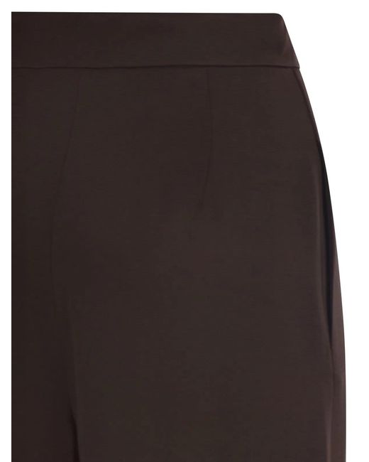 Max Mara Brown Maxmara Studio Msealpaca – Fluid Palazzo Trousers