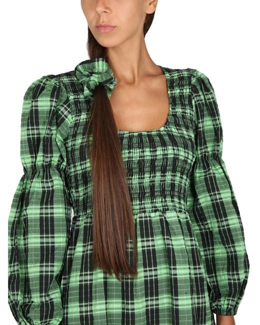 Ganni Green Maxi Dress