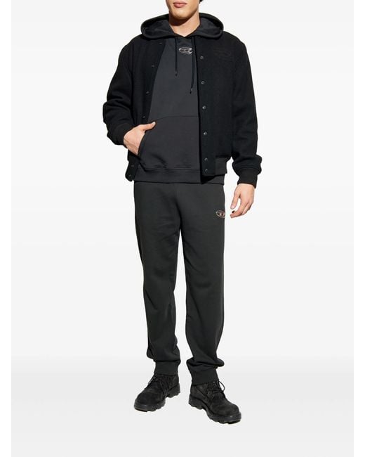 DIESEL Blue Felpa Snormhoodiod for men