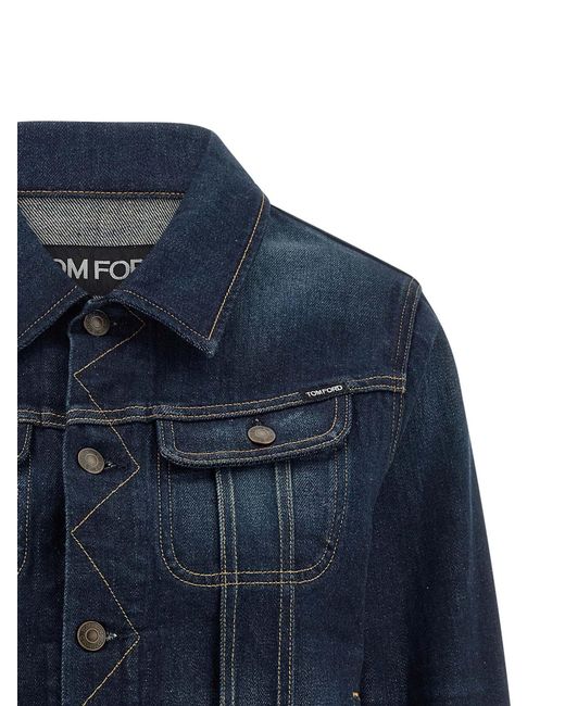 Tom Ford Blue Japanese Denim Jacket