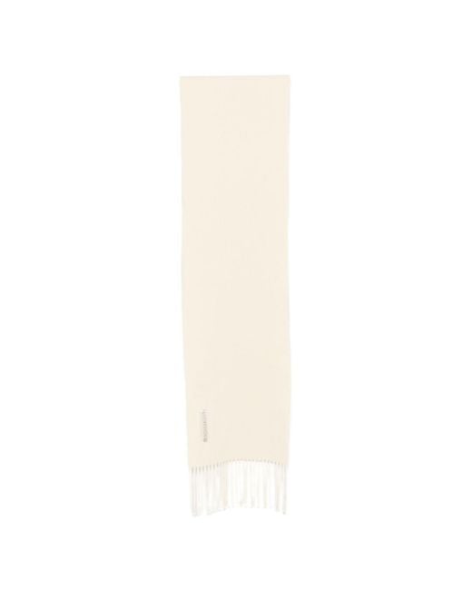 Our Legacy White Off Wool Scarf for men