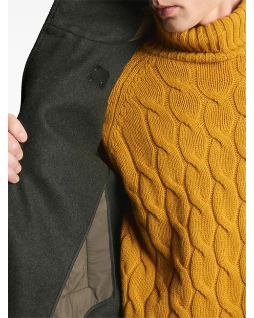 Fay Black Toggle Fastening Hooded Jacket for men