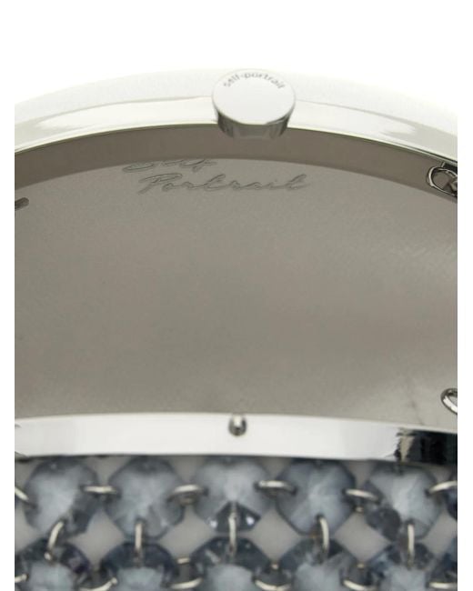 Self-Portrait Gray Self Portrait 'Crystal Chain' Clutch
