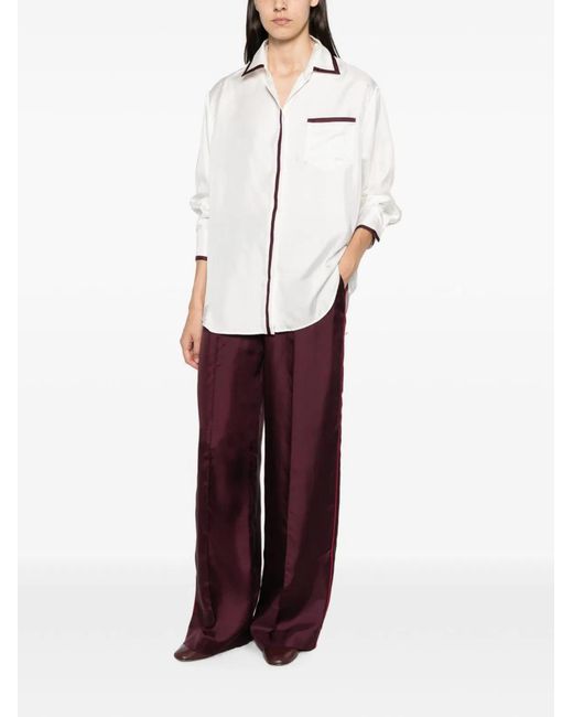 F.R.S For Restless Sleepers White Silk Shirt