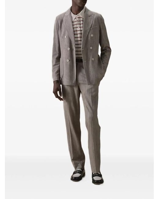 Circolo 1901 Gray Cotton Double-Breasted Jacket for men