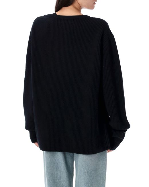 Extreme Cashmere Black N°356 You Rib Cashmere Sweater