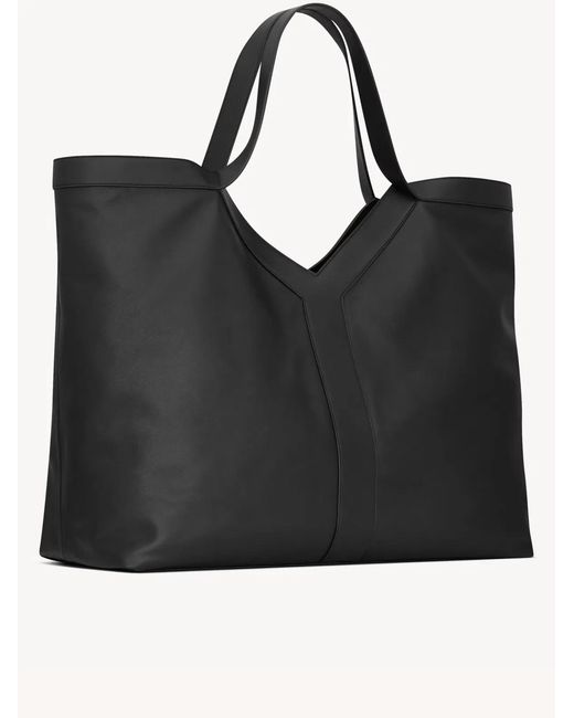 Saint Laurent Black Leather Maxi Shopping Bag for men