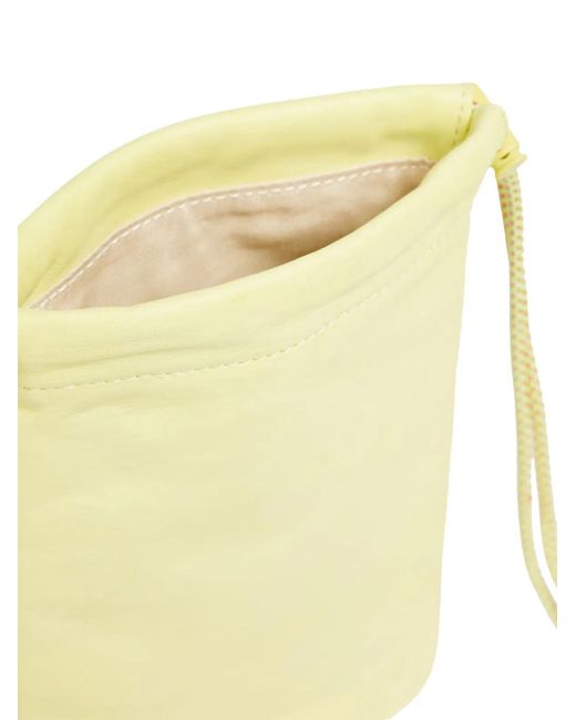 Zimmermann Yellow Logo Leather Pouch Crossbody Bag