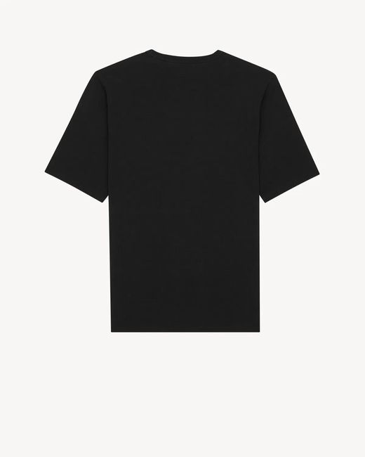 Saint Laurent Black Classic Cotton T-Shirt for men