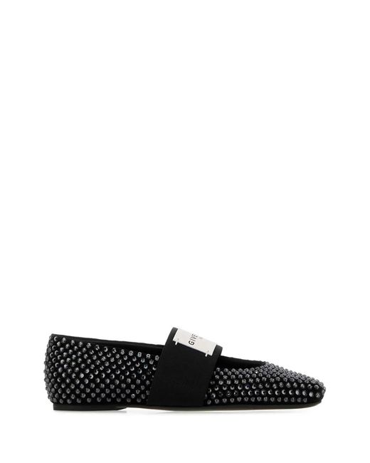 Givenchy Black Logo Ballet Flats