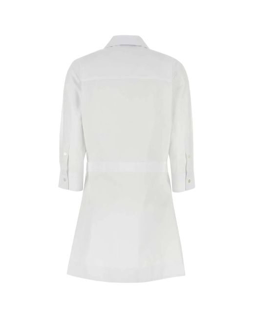 Gucci White Shirt Dress With Horsebit