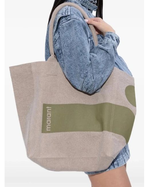 Isabel Marant Gray Moss Cotton Handbag