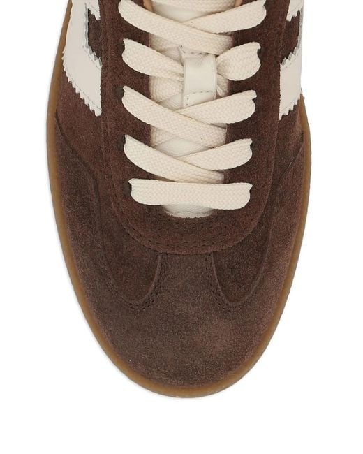 Hogan Brown Dark Leather Flat Shoes