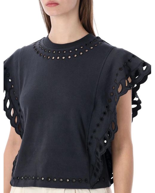 Isabel Marant Blue Isabel Marant Etoile Marant Étoile Odyle Cotton T-Shirt