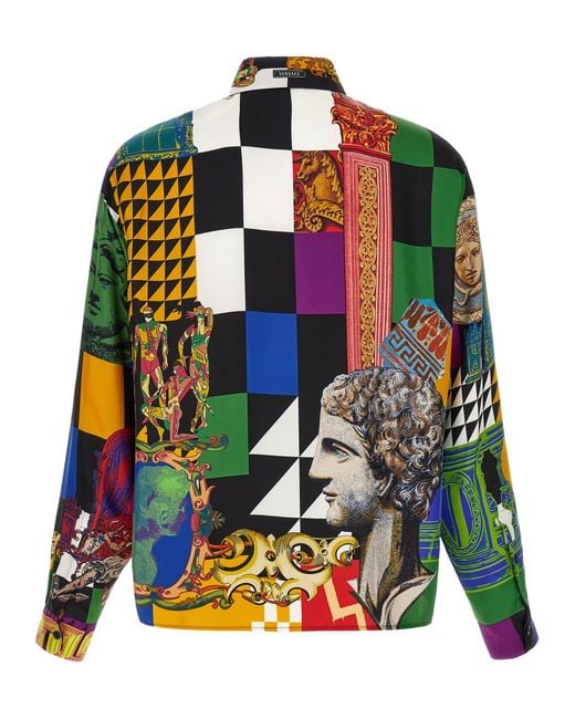 Versace Multicolor 'Medusa Collage' Shirt for men