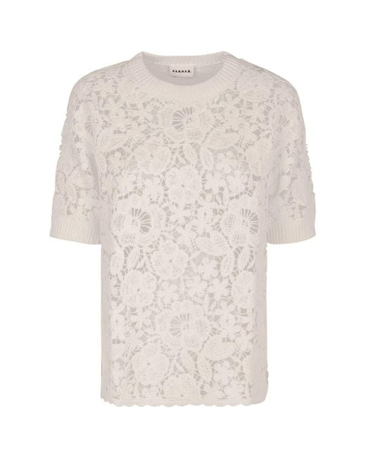 P.A.R.O.S.H. White Lace Blouse
