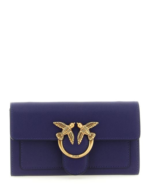 Pinko Blue 'Love Simply' Wallet On Chain