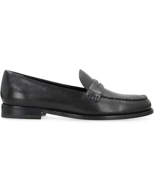 Tory Burch Black Leather Moccasins