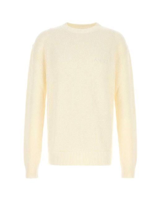 Amiri White Cream Crochet Sweater for men