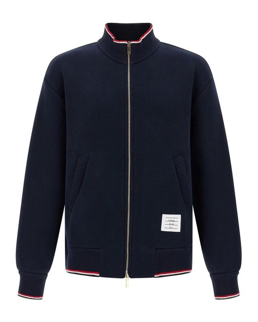 Thom Browne Blue Rwb Piping Sweatshirt for men