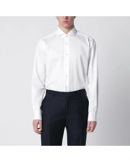 Xacus White Travel Cotton Shirt for men