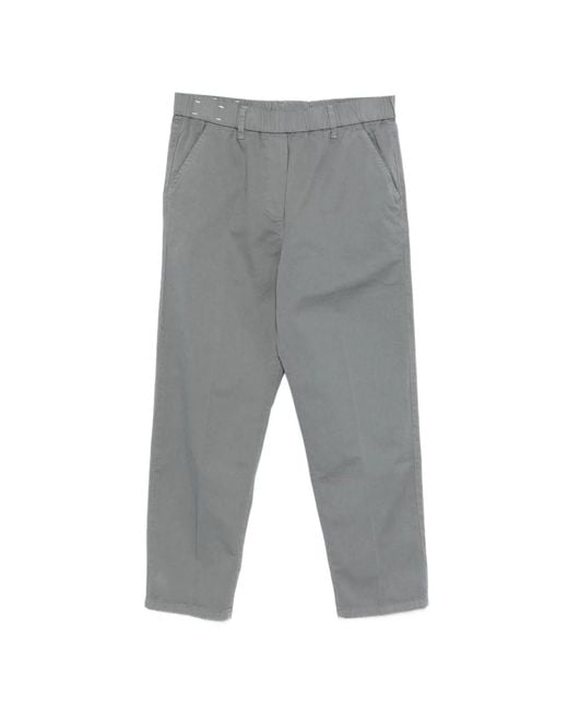 Alysi Gray Cotton Trousers