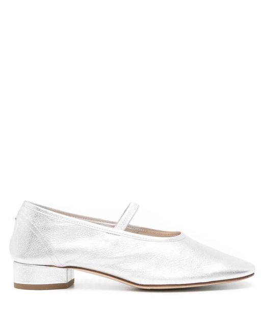 Aeyde White Pippa Nappa Leather Laminated
