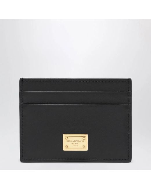 Dolce & Gabbana Black Dolce&Gabbana Plongé Calf Leather Card Holder
