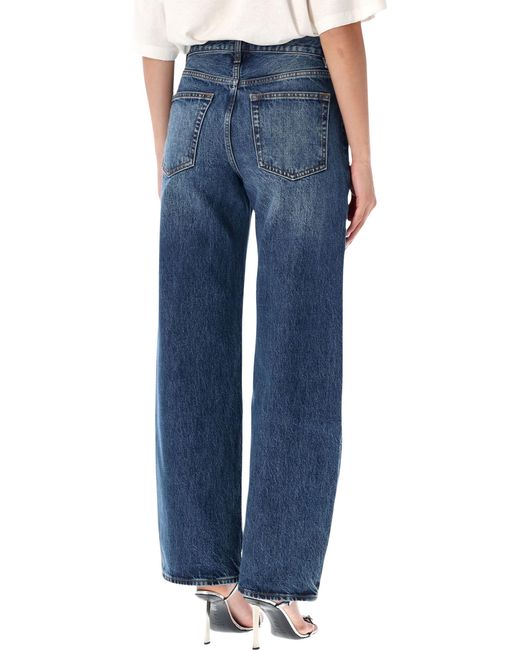 FRAME Blue The Bow Wide-Leg Jeans